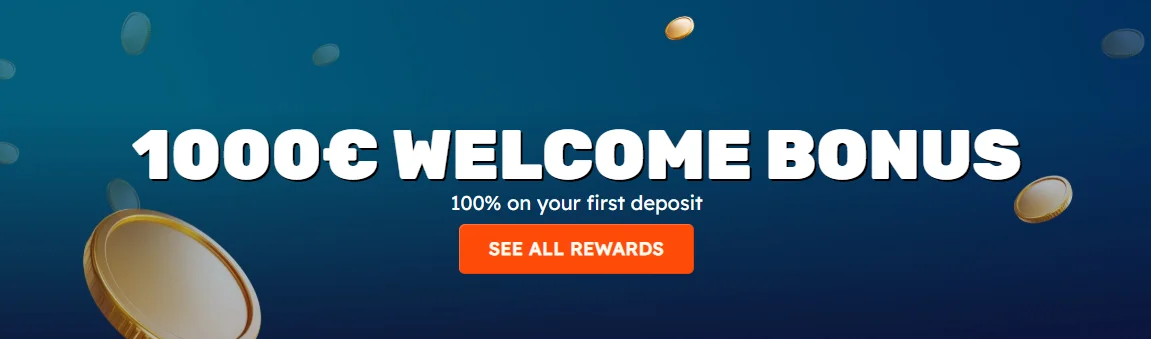 1000 euro welcome bonus banner